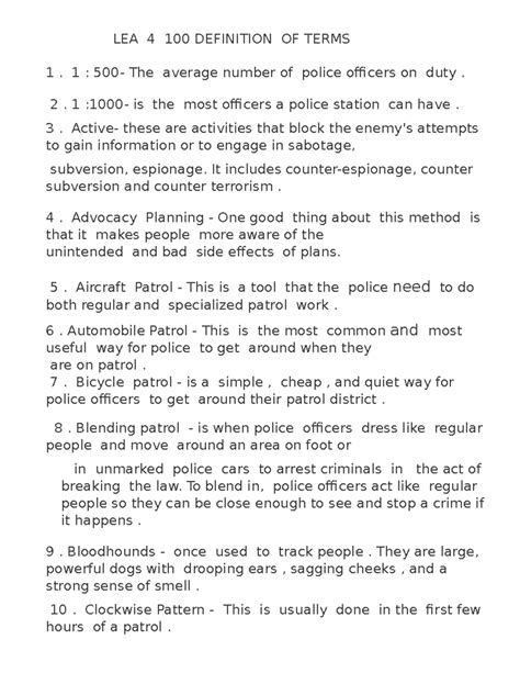 DELA CRUZ 100 DEF - CJURIS4 DEFINITION OF TERMS - LEA 4 100 DEFINITION ...