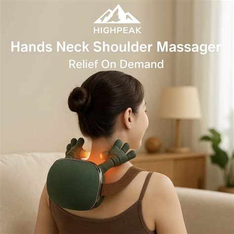 HighPeak Neck Shoulder Massager – Heated Electric Bionic Back Relief