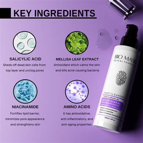 Face Cleanser Formulated With 0.5% Salicylic Acid+ 2% Niacinamide | 10 ...