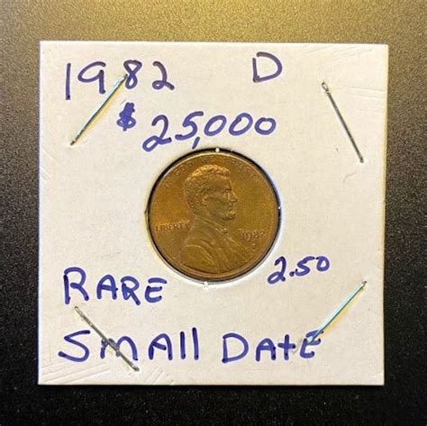 1982 D 2.5g Small Date Rare Penny | Etsy