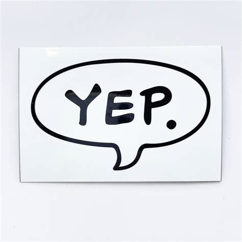「Yep.」sticker ステッカー | DomingoART