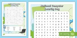 KS2 National Computer Security Day Word Search - Twinkl