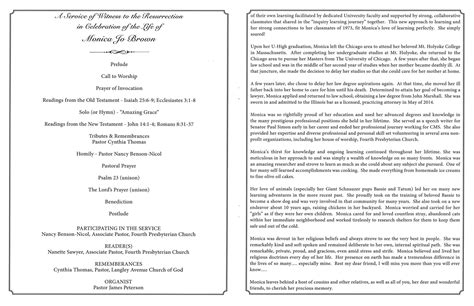 Monica J Brown Obituary | AA Rayner and Sons Funeral Homes