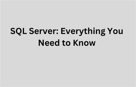 Image result for Beginer Guide to SQL Server