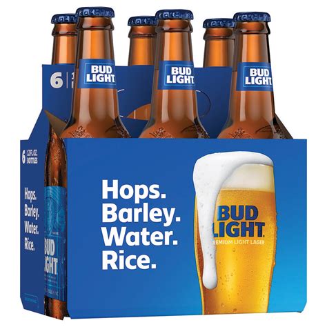 Bud Light Lager, Glass Bottles 6ct | FreshDirect