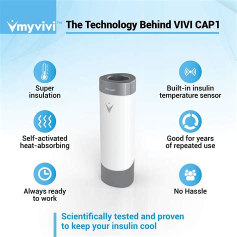 VIVI CAP1 Insulin Cooler Case - Reusable Diabetes Pen Carrying Case ...