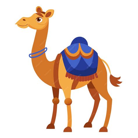 Print Handsome Camel Clipart Vector Illustration of a Beautifully Designed Camel in a Clean ...