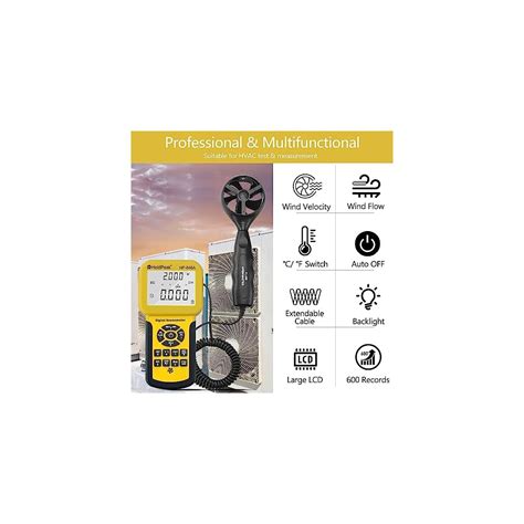 HHOLDPEAK HOLDPEAK HVAC Anemometer Handheld, CFM Airflow Wind India | Ubuy