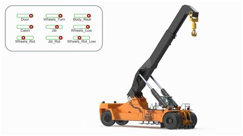 3D Reachstacker Container Loader Rigged | 3D Molier International