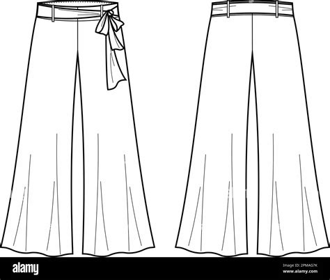 Womens wide leg pants. Fashion CAD Stock Vector Image & Art - Alamy