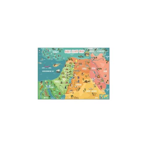 Beersheba Bible Story Map Poster (Laminated) 18 x 24 - For India | Ubuy