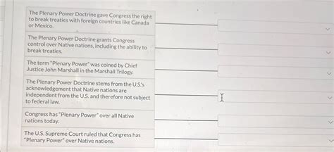 The Plenary Power Doctrine gave Congress the right to | Chegg.com