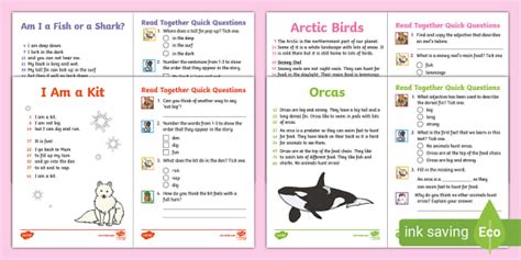 Phonetically-Decodable 60-Second Reads: Arctic Animals