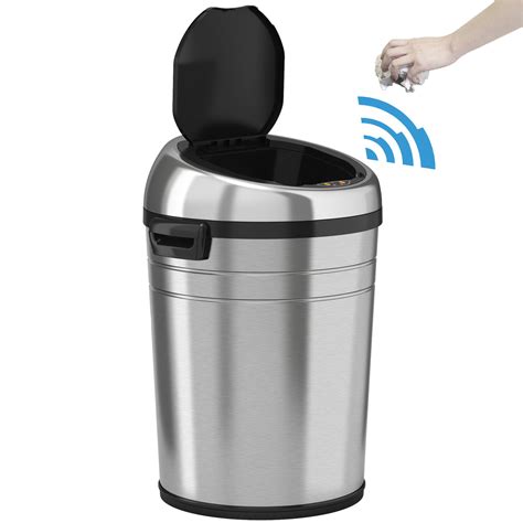 Buy iTouchless Glide 18 Gallon Sensor Trash Can with Wheels and AbsorbX ...