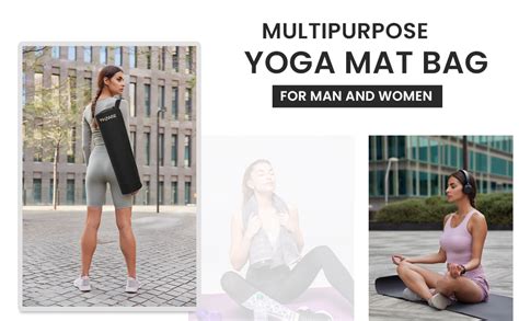 Yogwise Yoga Mat Cover Bag for Men and Women, Fabric Exercise Mat Carry ...