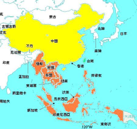 东南亚地区地图中文版高清_亚洲地图查询
