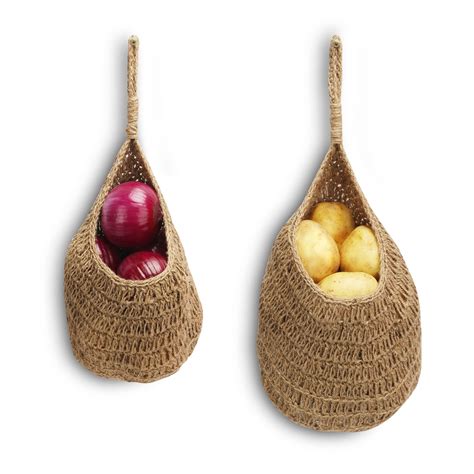 Buy JIVANER Jute potato and onion storage basket for pantry | Potato ...