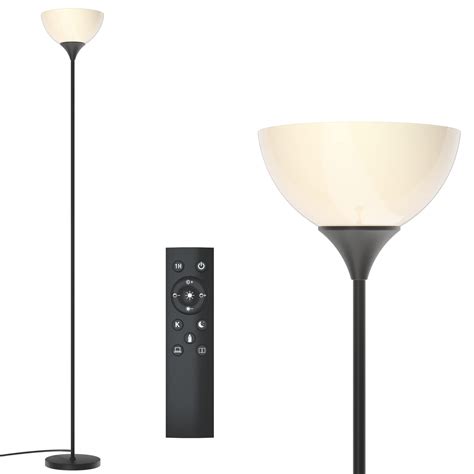 PESRAE Floor Lamp, Remote Control with 4 Color Temperatures, Torchiere ...