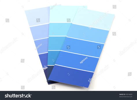 Shades Blue Paint Swatches Stock Photo 93016603 - Shutterstock