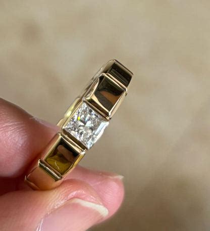 Aegis Brick Band – Princess-Cut Lab Diamond Ring – Nesh Jewels