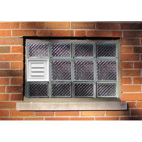 REDI2SET Diamond Glass Frameless Replacement Dryer vent Glass Block ...