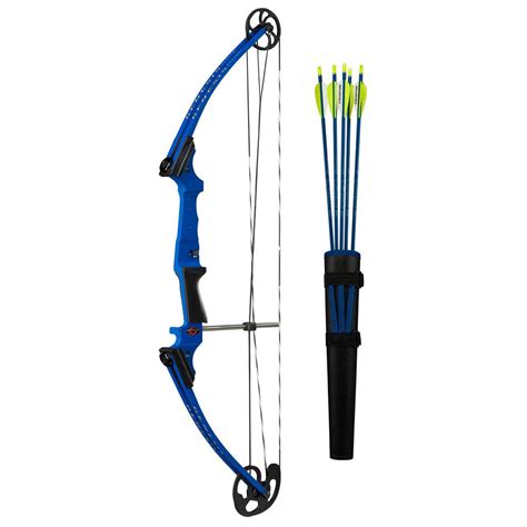 Genesis Original Blue Compound Bow and Arrow Kit for Kids, Adults ...