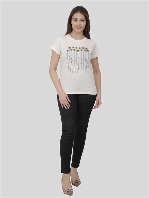 Buy Women Half White T-Shirt Online | Urban Poche