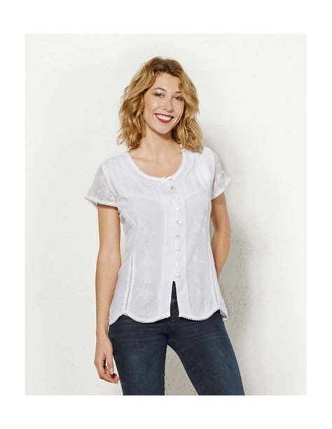 Women's white summer blouse