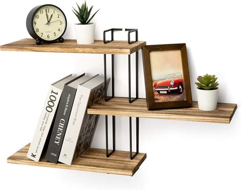 Buy Emfogo Floating Shelves Wall Mounted Rustic Wood Wall Shelves, 3 ...