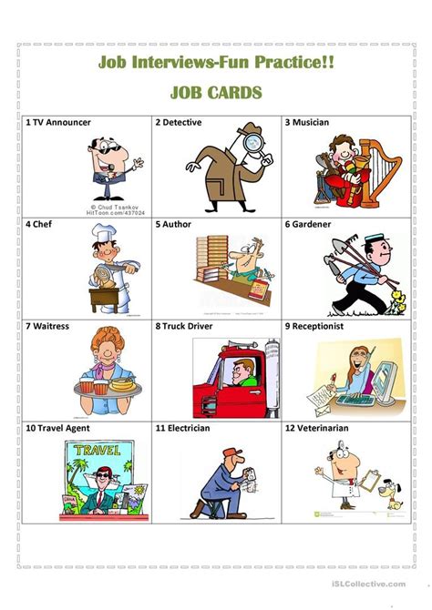 Job Interview Conversation Worksheet 的图像结果