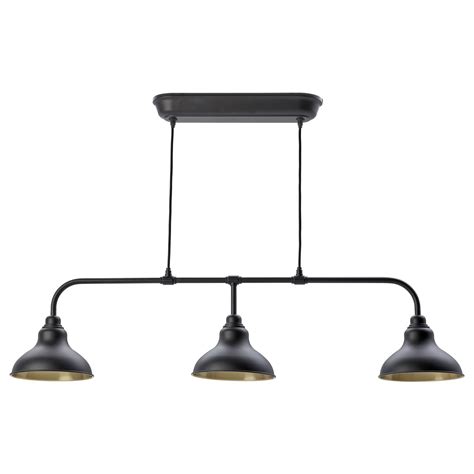 AGUNNARYD pendant lamp with 3 lamps, black, 122 cm (48") - IKEA