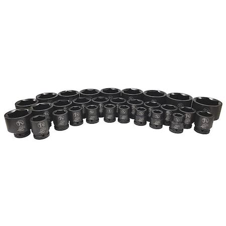 Atd Tools ATD 29-Piece 3/4-inch Drive 6 Point SAE Impact Socket Set ...