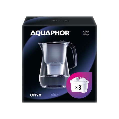 Buy AQUAPHOR Onyx Black Water Filter Jug - Counter Top Design with 4.2L ...
