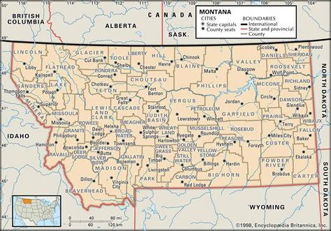 State and County Maps of Montana