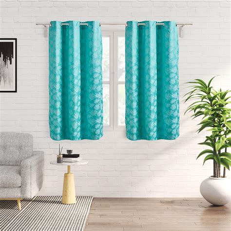 Buy Griffin Set of 2 Jacquard Blackout Window Curtains from Home Centre ...