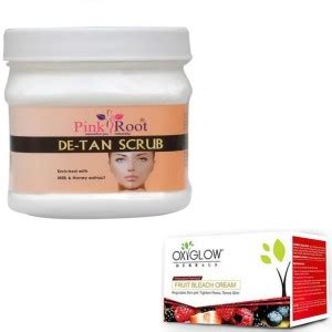 PINKROOT DE-TAN SCRUB 500GM WITH OXYGLOW FRUIT BLEACH 50GM Price in ...