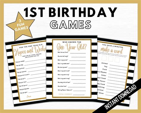 1st Birthday Party Games, First Birthday Party Games, Who Knows the ...