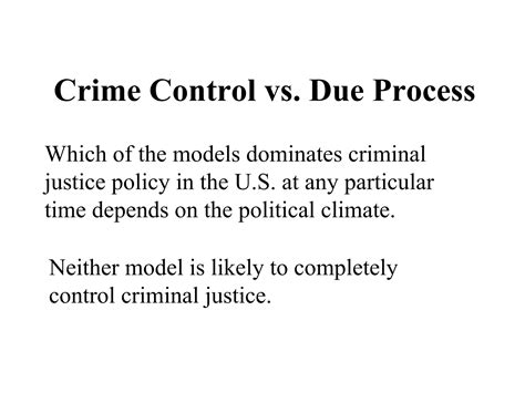 Packer's models of criminal justice | PPT