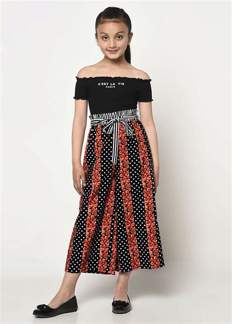 Floral Dots Striper Trouser