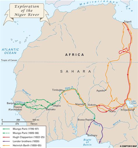 Africa Niger River Map