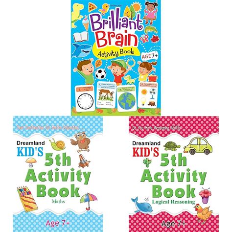 Buy Brilliant Brain Activity Book 7+ + Maths Kid's Activity Book Age 7 ...