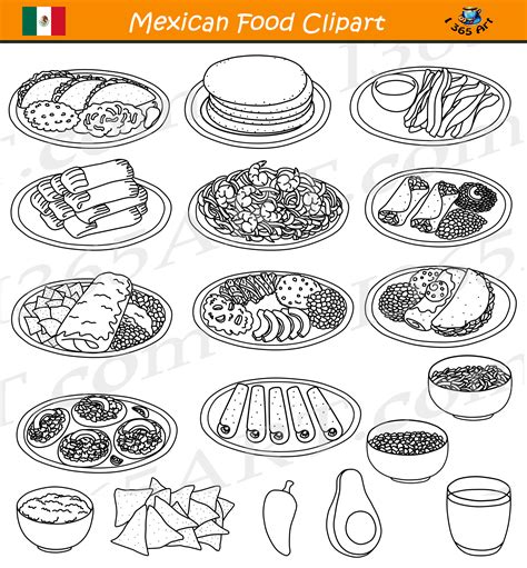 Mexican Food Plate Clip Art