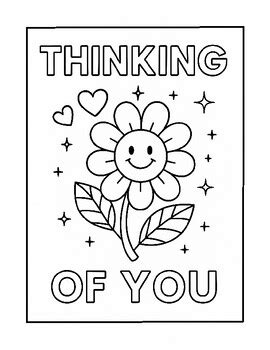 Thinking of You Coloring Page by Bell to Bell Printables | TPT