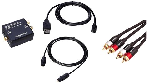 Buy AmazonBasics Digital Optical Coax to Analog RCA Audio Converter ...