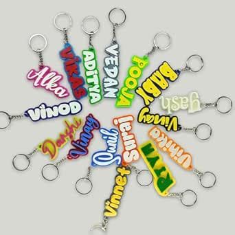 Print Cord Custom 3D-Printed Name Keychains, Personalised Text Design ...