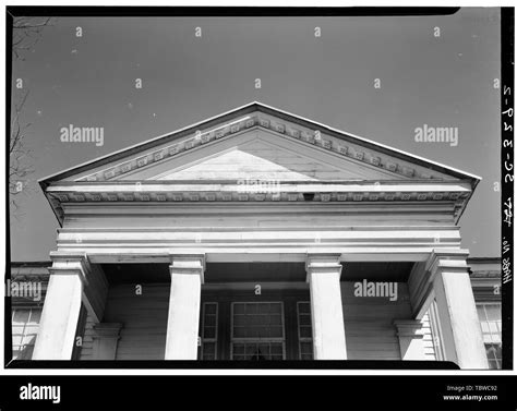 MAIN ELEVATION, DETAIL OF PEDIMENT Montpelier, Old Greenville Highway, Pendleton, Anderson ...