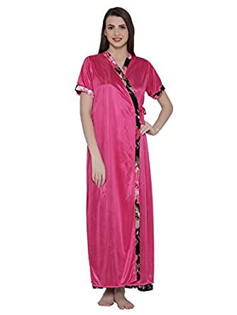 Clovia Women's Bathrobe (NSM287C13-O_Black_Free Size) : Amazon.in: Home ...