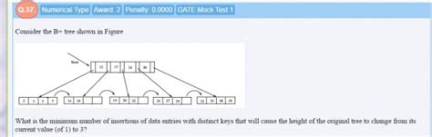Databases: B and B + trees qn. doubt