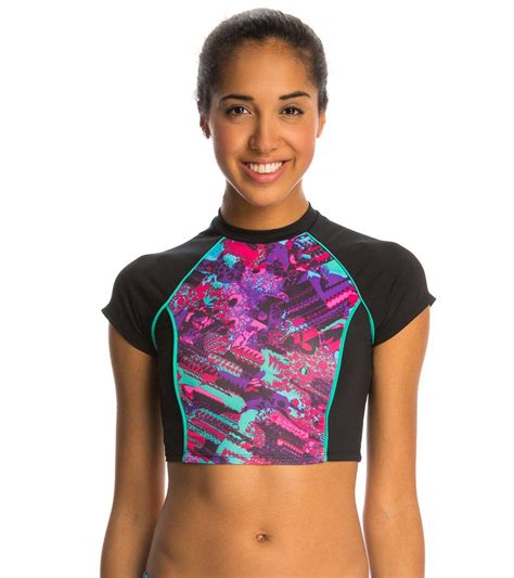 Dolfin Bellas Mystik Crop Top Rashguard Swimsuit at SwimOutlet.com ...