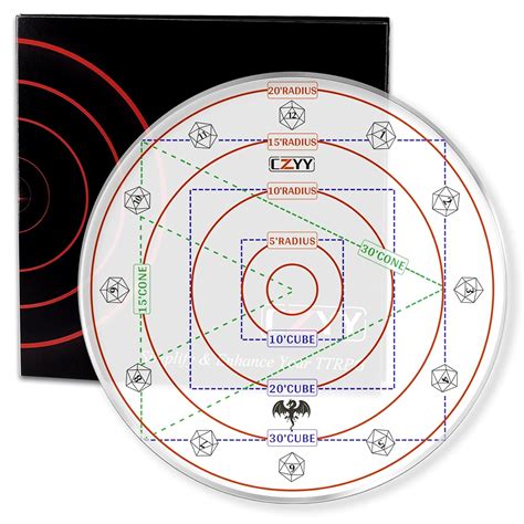 Upgraded Spell AOE Damage Template Extra Large to 30' Cube & 30' Cone ...